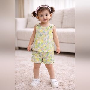 Jacadi Paris Floral Set – 24M (2T) – Liberty Fabric 🌸